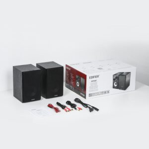 BOXE EDIFIER 2.0, RMS: 24W (2 x 12W), bluetooth v5.4, volum, bass, dual RCA, 220V alimentare, black „R990BT” (timbru verde 11.00 lei)