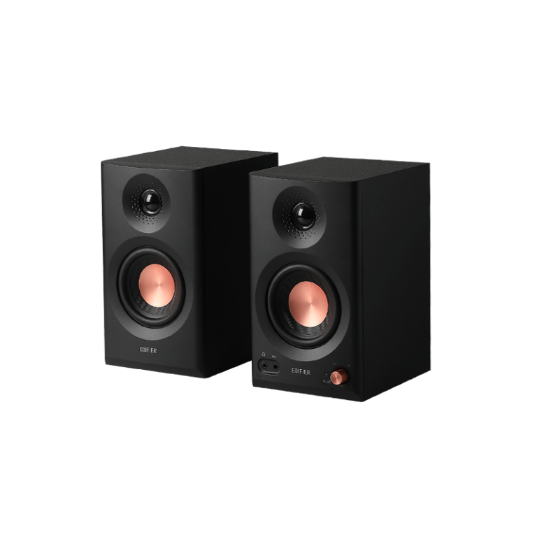 BOXE EDIFIER 2.0, RMS: 36W (2 x 18W), studio monitor, volum, bass, treble, intrare jack 6.35 TRS balanced, RCA, iesire casti, black, „MR3-BK” (timbru verde 11.00 lei)