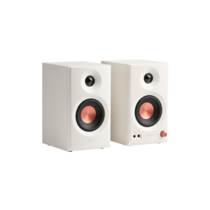 BOXE EDIFIER 2.0, RMS: 36W (2 x 18W), studio monitor, volum, bass, treble, intrare jack 6.35 TRS balanced, RCA, iesire casti, white, „MR3-W” (timbru verde 11.00 lei)